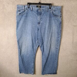 RedHead Jeans Mens 46x30 Blue Utility Carpenter Medium Wash Denim Workwear‎